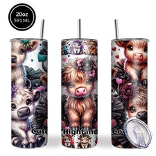 SAXUMOUT Highland Cow Design Coffee Cup 304 S...