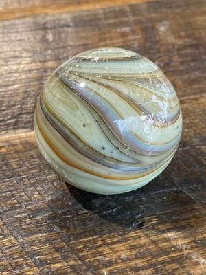 VINTAGE EARTH TONE SWIRL SLAG GLASS URANIUM AGATE MARBLE GEAR SHIFT KNOB RAT ROD