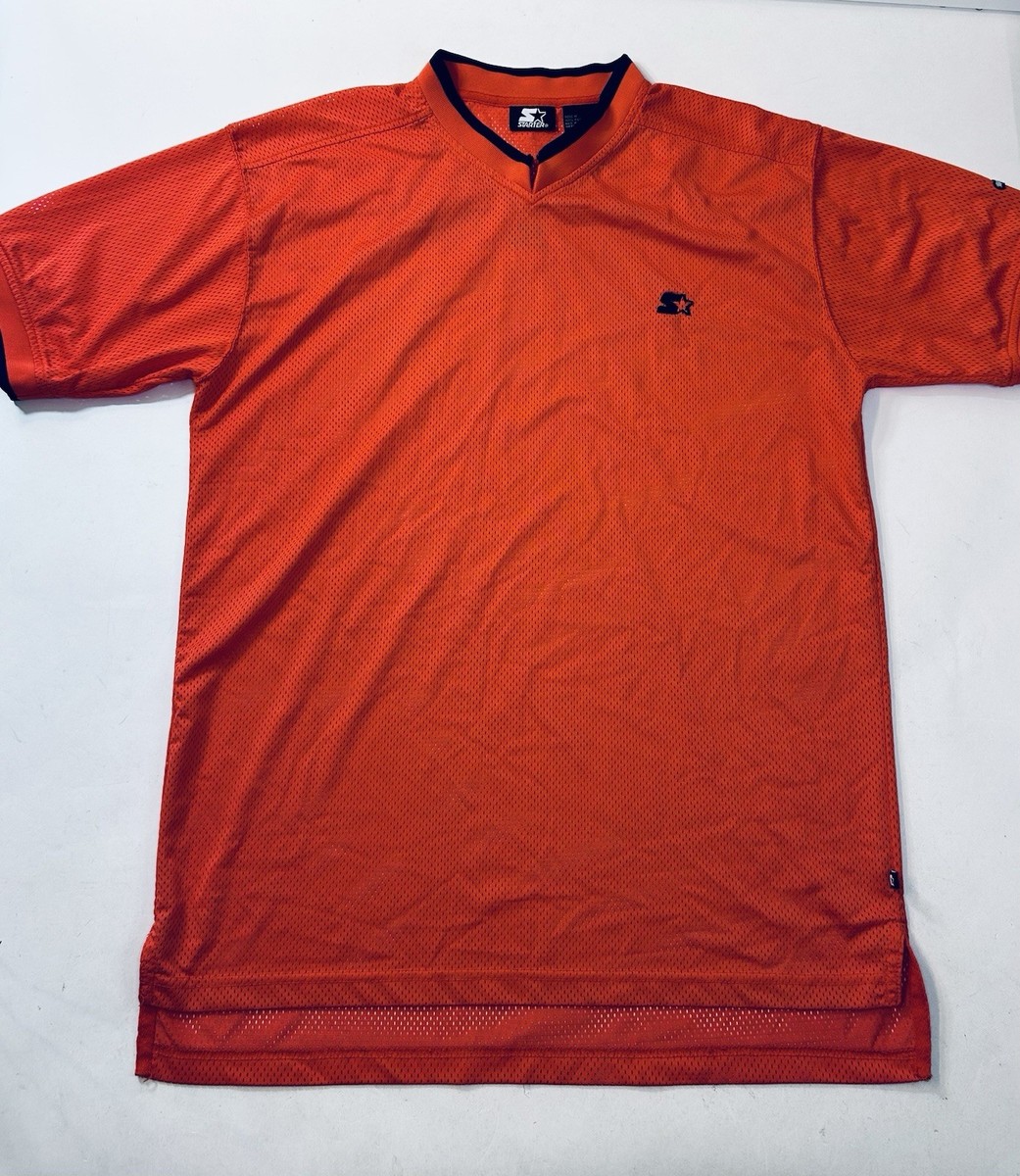  シャツ ヴィンテージ 90s y2k Vintage 90s Y2K Starter Athletic Mesh Orange Short Sleeve T-Shirt