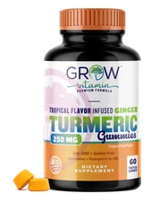 Lifeable Turmeric Curcumin 250MG, with Ginger 12MG Extract, 60 DELICIOUS Gummies