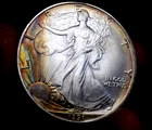 AMERICAN SILVER EAGLE 1991 RAINBOW WOW COIN 1 TROY OZ ORIGINAL ALBUM TONER