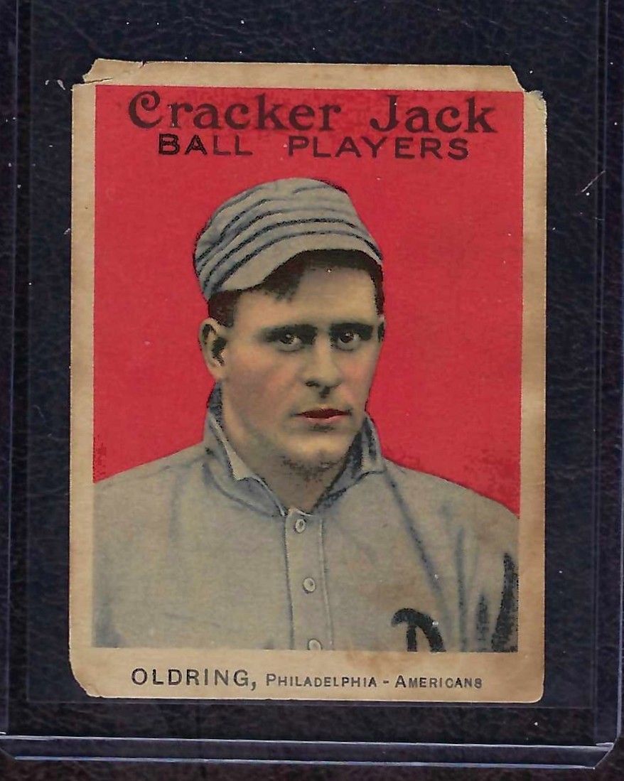 Rube Oldring #8 Baseball Cards 1914 Cracker Jack trading card — raw and PSA graded price guide