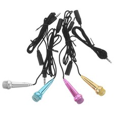 4pcs Mini Wired Mic for Mobile Phone Singing Streaming Video