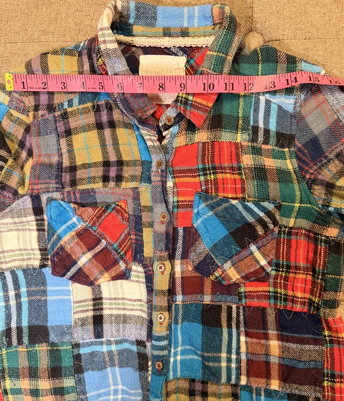We The Free Patchwork Plaid Flannel Button Up Shi… - image 6
