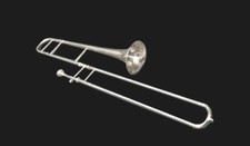 TROMBONE SLIDE MADE OF PURE BRASS METAL IN CHROME POLISH CASE BOX FREE SHIPP