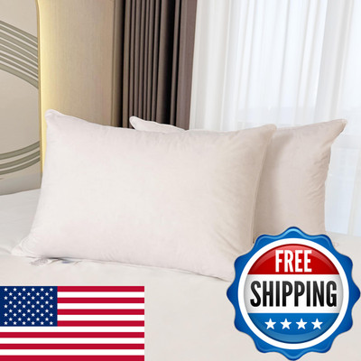 Wqspring Goose Down Pillows Queen Size Set Of 2 750 Fill Power Hotel Quality