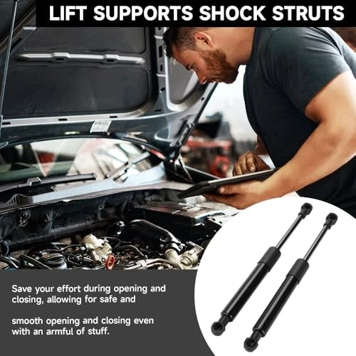 2PCS Front Hood Lift Supports Replacement for Volvo S60 2001–2009, S80 1999–2006 Foto 2 de 4