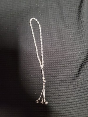 925 Sterling Silver Rice Prayer Beads Tasbih Misbaha
