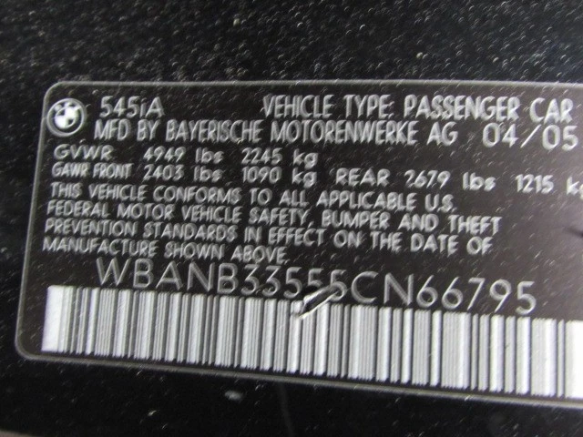 ROOF MOUNTED OVERHEAD CONSOLE BMW 545i 2005 05 814855 Foto 3 de 4