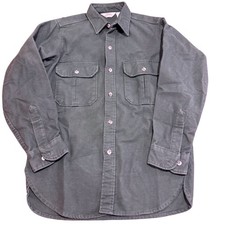 Vintage Cabelas Mens Medium Chamois Shirt Forest Green Cotton Made in USA Med?