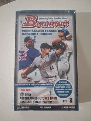 2002 Bowman Baseball Hobby Jumbo Box (12 Packs 21 Cards Per Pack)