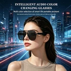 Black Outdoor AI Smart Photochromic Sunglasses Real Time Translation Call Music