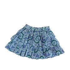 Janie and Jack x Kaavia James Union-Wade Blue Green Ruffle Tiered Skirt Size 4