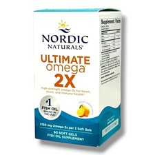 Nordic Naturals Ultimate Omega 2X 2150mg Omega-3s Fish Oil Supplement 60 Count 