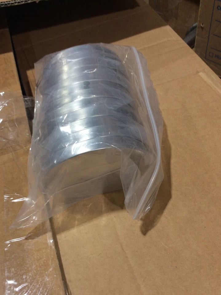 (12-Pk) Tapa Plana CS Metal Plateado (C6A) Foto 2 de 4