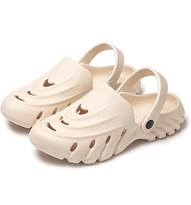Men And Women Breathable Toe Sandals Wear-Resistant Soft Drifting Soles -Cream