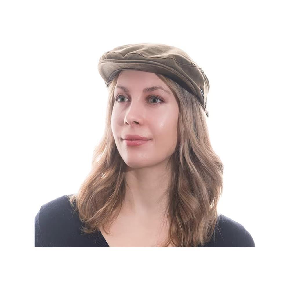 Country Flat Cap Craggi Wax Effect Style Head Hat Womens Mens Vintage Brown