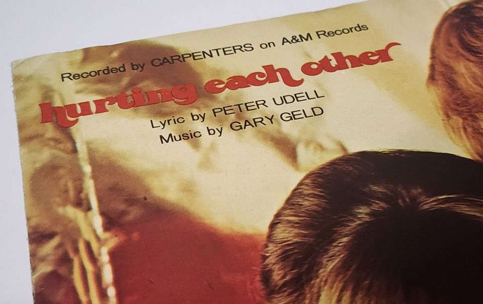 The Carpenters Hurting Each Other Karen & Richard Sheet Music 1972