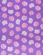 2 YARDs X 44''w Oakhurst Purple Floral cotton Quilt, Craft  & sew FABRIC
