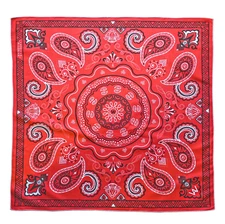 EXTRA Large Soft Non Fading Paisley Bandana or Wildrag 26 x 26 Inches