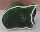 Rare Vintage MCM Ceramic Planter Man Big Green Koi Fish Hoop Earrings Hawaiian — photo 9