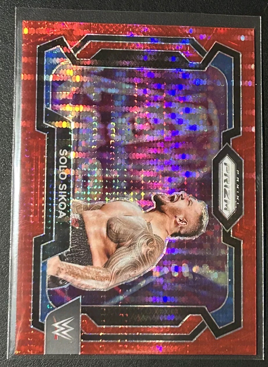 2024 WWE Prizm #49 Solo Sikoa Red Pulsar Prizm /399 THE BLOODLINE