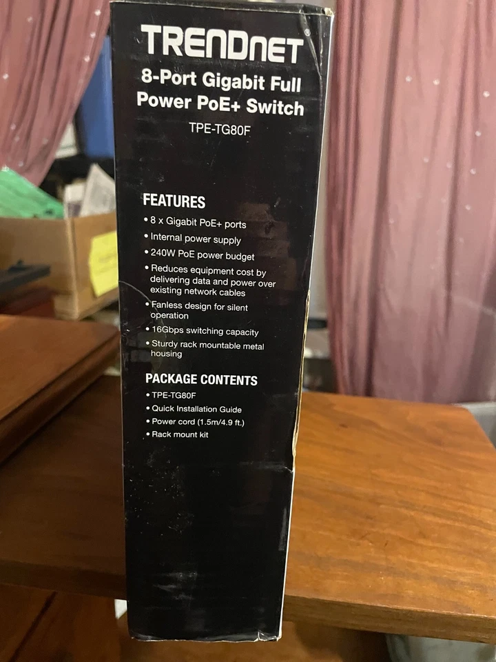Trendnet TPE-TG80F 8 puertos gigabit alimentación completa PeE + conmutador Foto 3 de 4