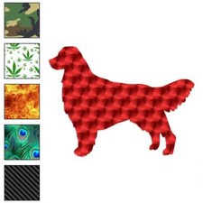 Golden Retriever Dog, Vinyl Decal Sticker, 40 Patterns  3 Sizes, 1962