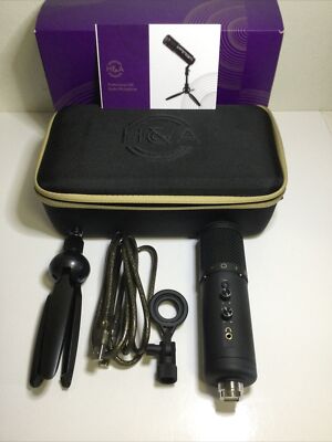 H&A Professional USB Studio Microphone w/ Case Cable Stand Podcast Recording