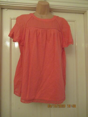 ORANGE SIZE 12 SHORT SLEEVED TOP BY MARKS AND SPENCER - Picture 1 of 2