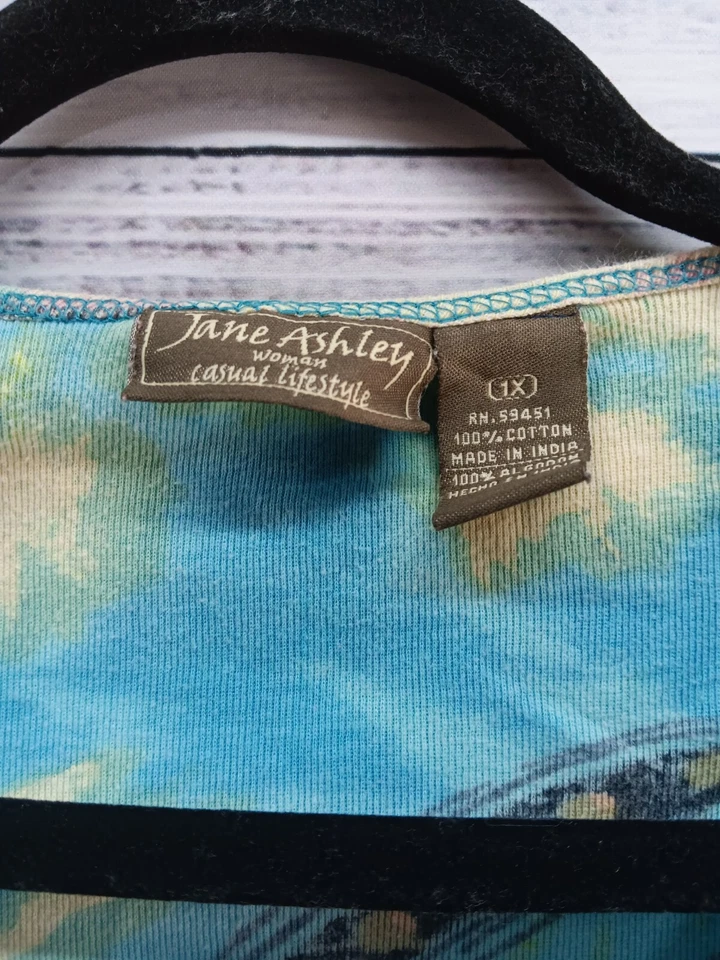 Blusa Top Jane Ashley Para Mujer Talla 1X Tejida Manga 3/4 Perejil  Foto 3 de 4