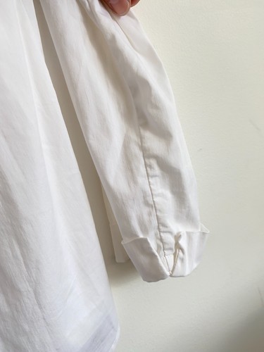 Gordon Smith Cotton Blouse Womens Size 10 White Sheer Button Up Long Sleeve Top - Picture 7 of 12