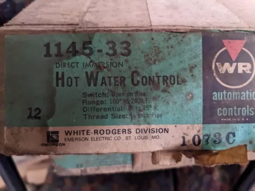 White-Rodgers 1145-33 Emerson Climate-White Rodgers 100/240F Open on rise