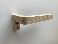 Solid 100% Pine Toilet Roll Holder Left Side Curved Corners Curved Ends