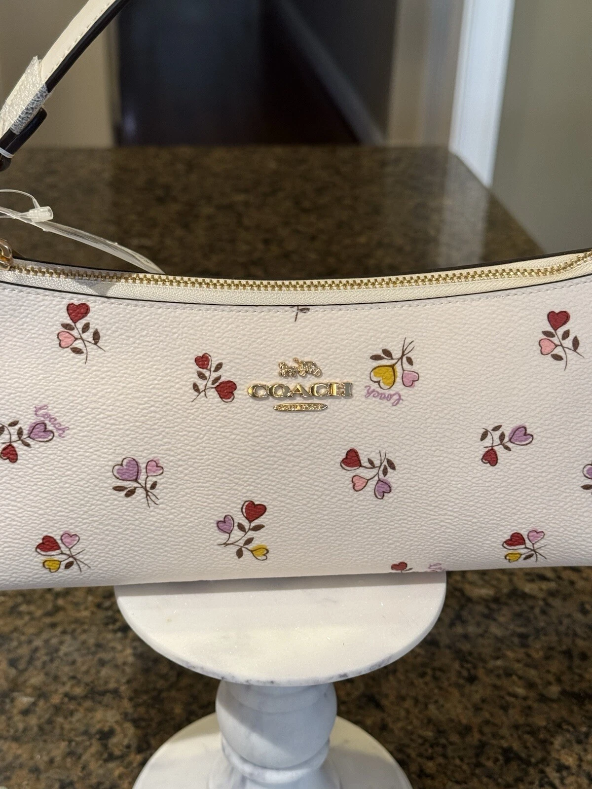 Borsa a tracolla Coach Charlotte con stampa CUORE CX581 Nuova con etichette