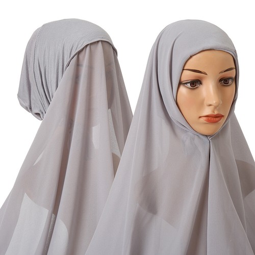 Mujeres Musulmanas Pañuelo Hijab Gorro Gorra Turbante Instantáneo Envoltura Amira Sombrero Bufanda - Imagen 21 de 28