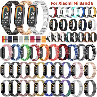 Watch Band For Xiaomi Mi Band 8 /NFC Metal/Silicone/Nylon/Leather Strap Bracelet