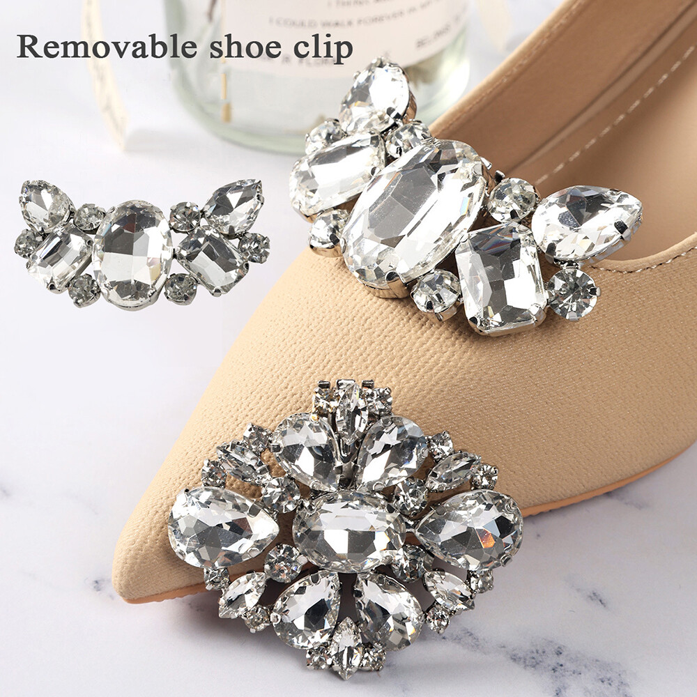 Shoes Buckles Rhinestone Shoe Clips Crystal Bowknot Bridal Shoes — free download