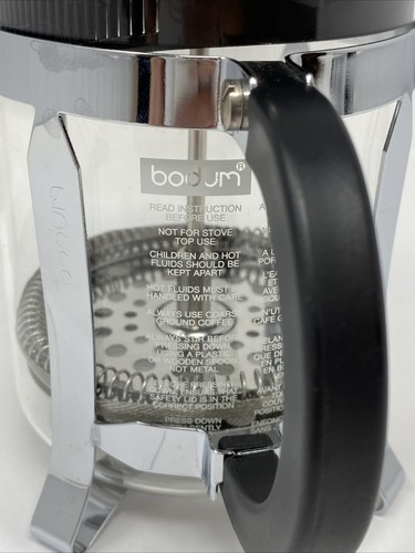 Cafetera francesa Bodum Chambord de vidrio transparente nueva sin caja - Imagen 2 de 4