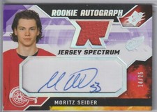 21-22 MORITZ SEIDER RC AUTO 14/25 SPX ROOKIE AUTOGRAPH JERSEY SPECTRUM #MS