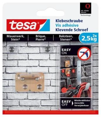 MARKENLOS tesa® Klebeschraube für Mauerwerk und Stein 2,5kg 77902 rechteckig
