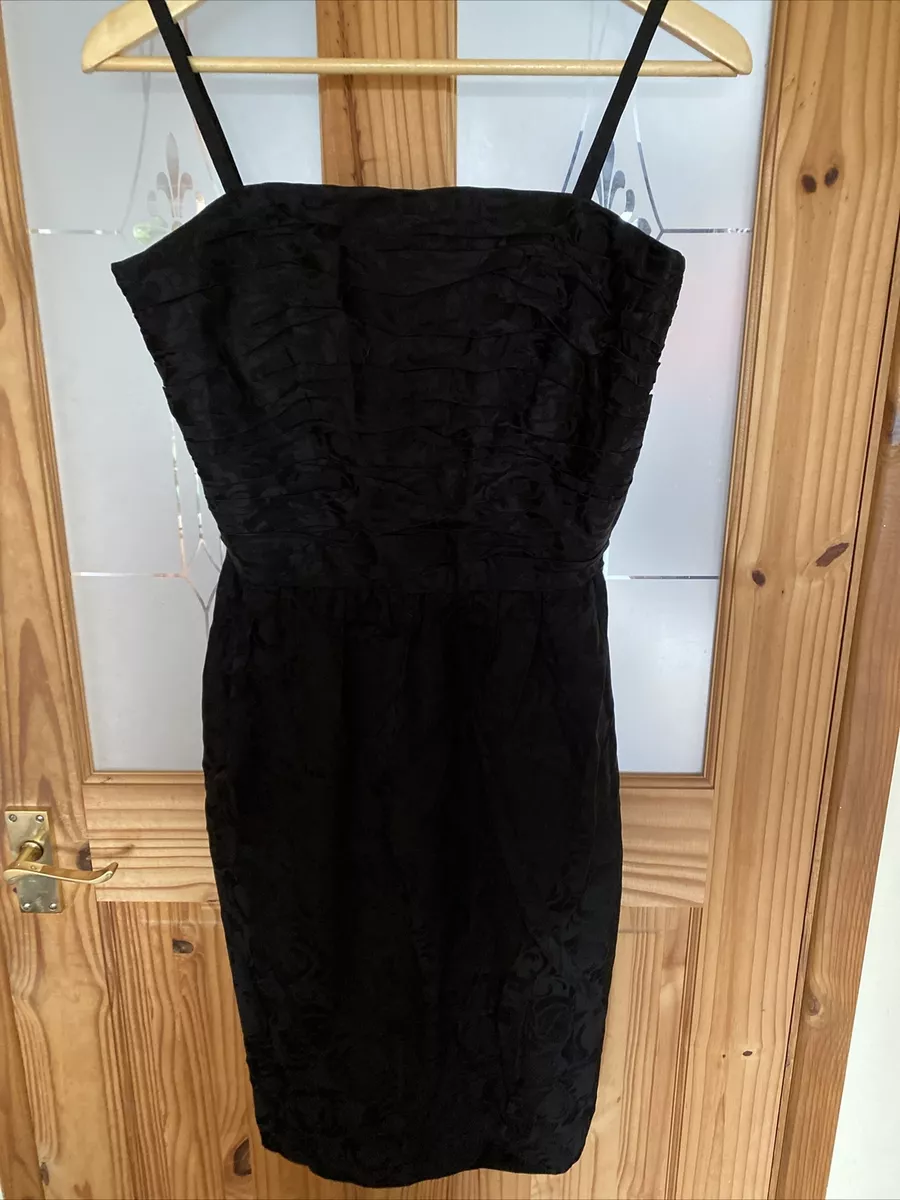 Stunning Liz Claiborne Classic Black Strappy Knee Length Party