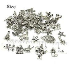 Christmas Charms, Wholesale Bulk Lots Christmas Charm Mixed Tibetan Silver