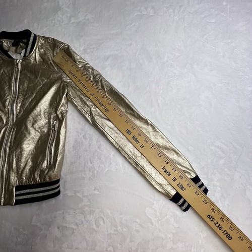 Zara Metallic Gold & Navy Jacket - XS - Afbeelding 7 van 8