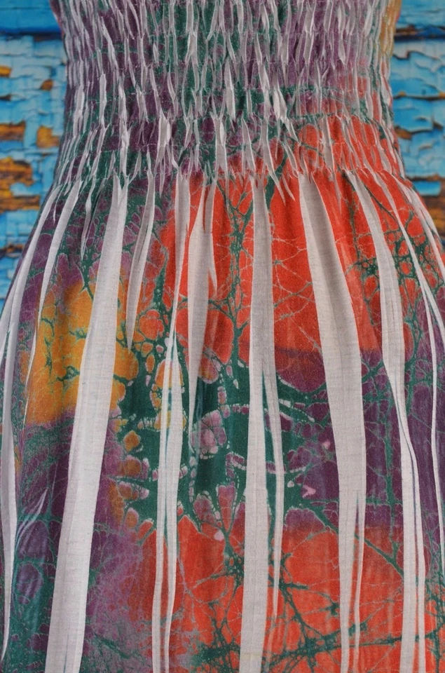 Vestido de Verano Just Love Correa de Espagueti Talla Pequeña Colorido Burbuja Boho Foto 3 de 4