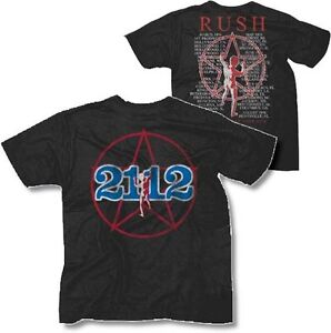  Original Rush 2112 Tour Neil Peart Music Rock Band T Shirt 