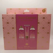 Juicy Couture Sparkling Rose` 3pc Set- Body Wash , Lotion , Bubble Bath New