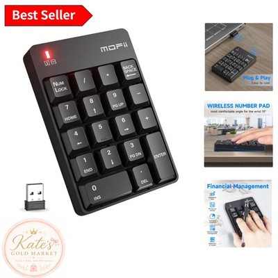 Compact Silent Wireless Numeric Keypad - Ideal for Business & Education Use