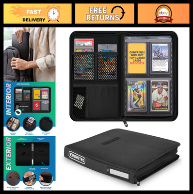 best toploader binder for pokemon cards Amazon.com: TopDeck 200 TopLoader Binder - 9 Pocket Card Binder Album - TCG Secure Storage Sleeves - Compatible with Yugioh, Magic the Gathering, Pokemon and More