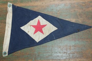 VINTAGE Canvas SEA CLIFF YACHT CLUB Flag LONG ISLAND Burgee